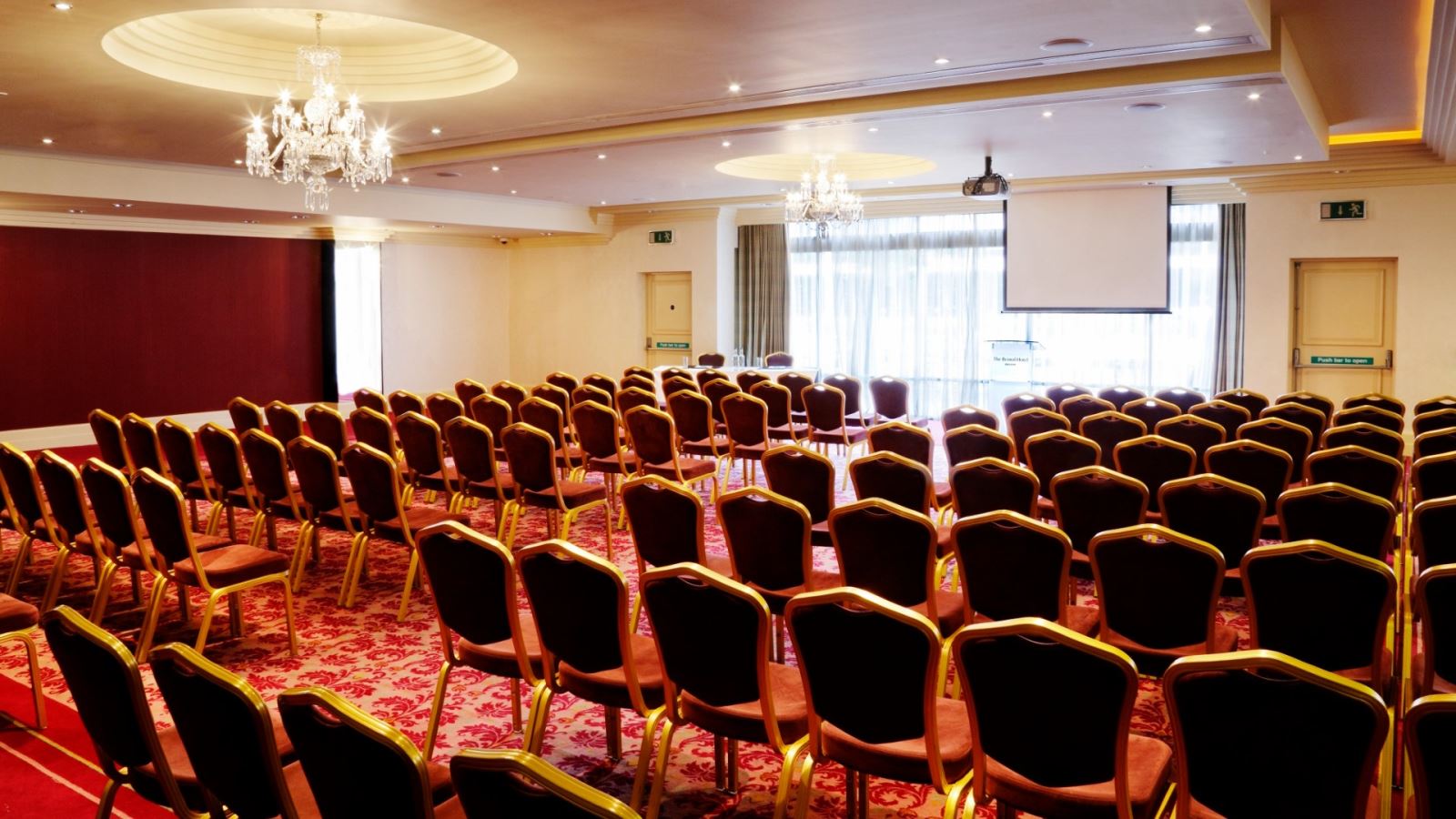 Ballroom theatre style at The Bristol Hotel